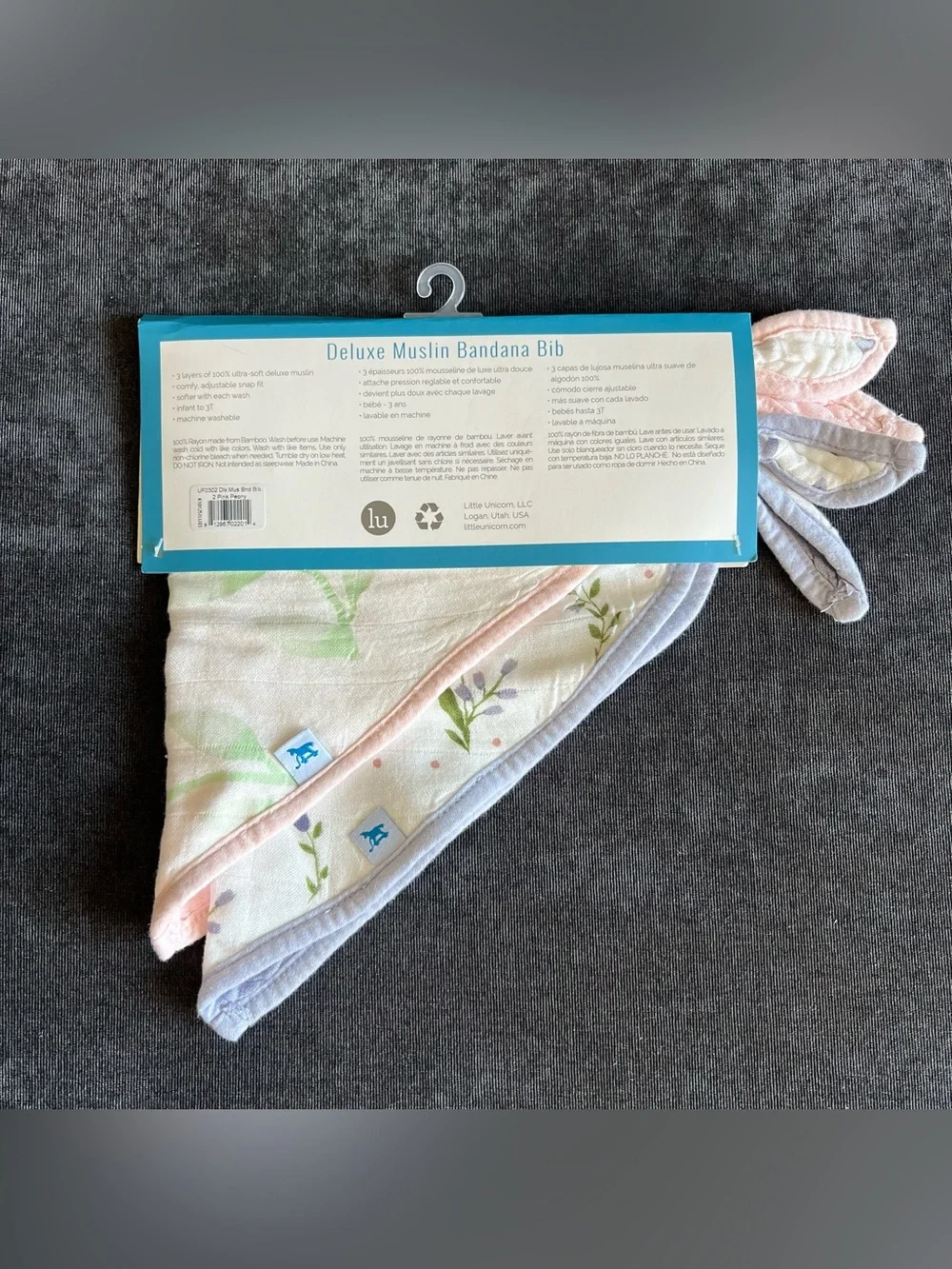 NWT Little Unicorn Deluxe Muslin Bandana Bibs Set of 2